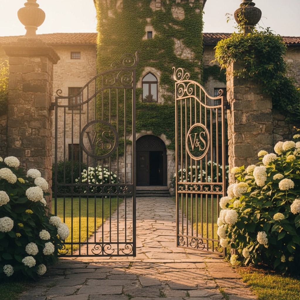 Palazzo V&S visto dalle porte d'accesso.